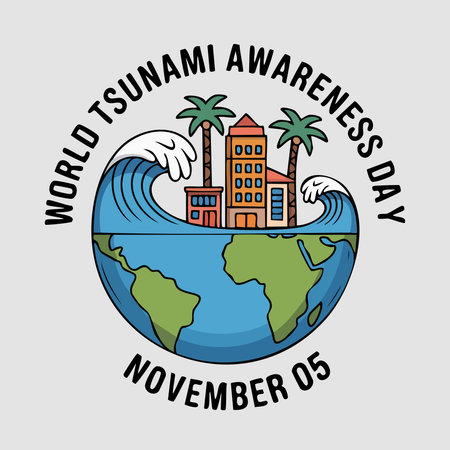Tsunami world icon design, vector illustration eps10 graphicのイラスト素材