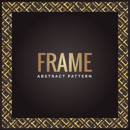 Black and gold luxury geometric abstract frame backgroundのイラスト素材