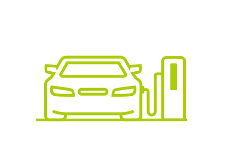 Creative innovation for modern electric charging car Logo Design templateのイラスト素材