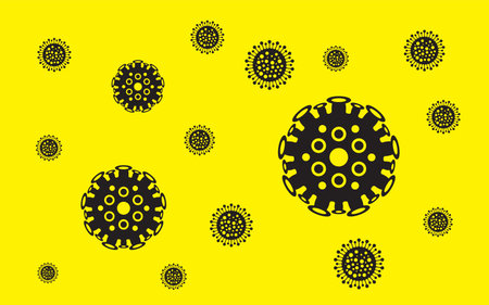 Creative of corona virus vector design template, Covid-19 corona virus infection.のイラスト素材