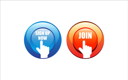 illustration vector of Hand Press Button icon designのイラスト素材