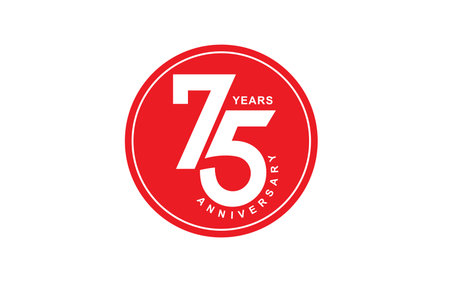 Illustration vector graphic of 75 years anniversary logo design templateのイラスト素材
