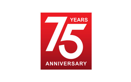 Illustration vector graphic of 75 years anniversary logo design templateのイラスト素材