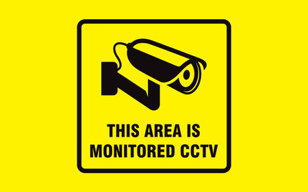 Illustration graphic vector of Warning Sticker for CCTV Camera Security Surveillance Alarm design...