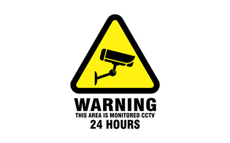 Illustration graphic vector of Warning Sticker for CCTV Camera Security Surveillance Alarm design templateのイラスト素材