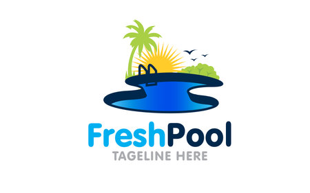 Creative innovation graphic vector for swimming pool Concept Logo Designのイラスト素材
