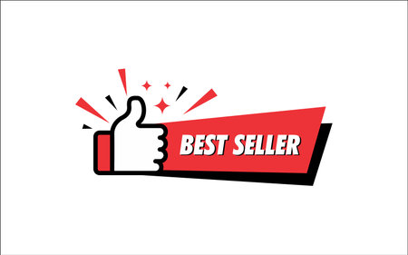 Illustration vector graphic of best seller label sticker design templateのイラスト素材