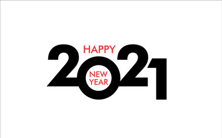 Illustration vector graphic of 2021 Happy New Year logo design templateのイラスト素材