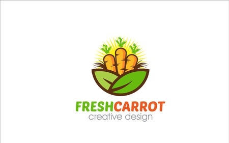 Illustration vector graphic of carrot logo design template with a white backgroundのイラスト素材