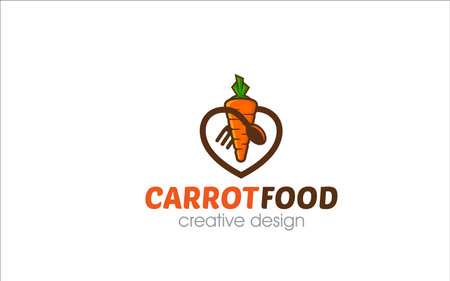 Illustration vector graphic of carrot logo design template with a white backgroundのイラスト素材