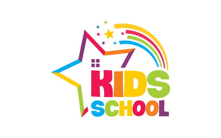 Illustration vector graphic of Kids school elementary colour full logo designのイラスト素材