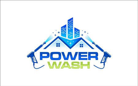Illustration vector graphic of pressure power wash spray logo design templateのイラスト素材