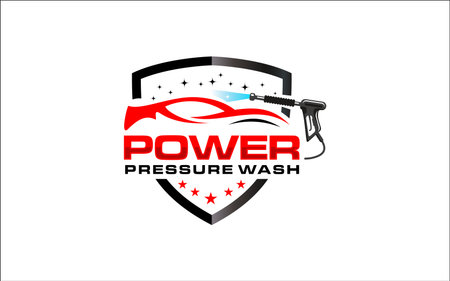 Illustration vector graphic of pressure power wash spray logo design templateのイラスト素材