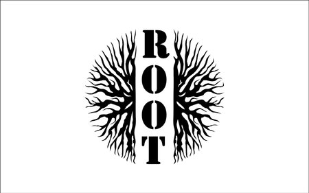 Creative graphic vector of green root on white background logo designのイラスト素材
