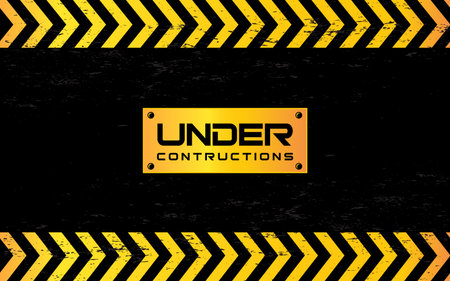 Illustration graphic vector of warning under contruction logo design templateのイラスト素材