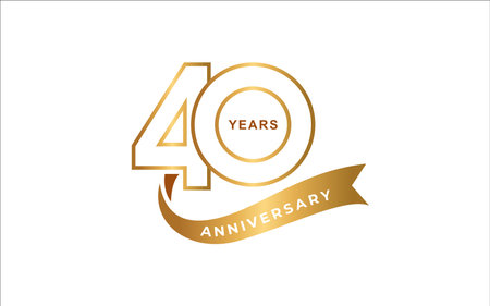 Illustration vector graphic of 40 years anniversary design templateのイラスト素材