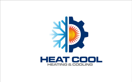 Illustration graphic vector of plumbing, heating and cooling service Logo Design templateのイラスト素材