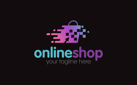 Illustration graphic vector of modern online shopping store logo design templateのイラスト素材