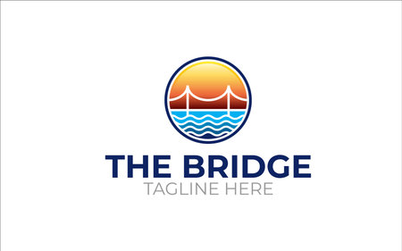Illustration graphic vector of the bridge concept logo design templateのイラスト素材