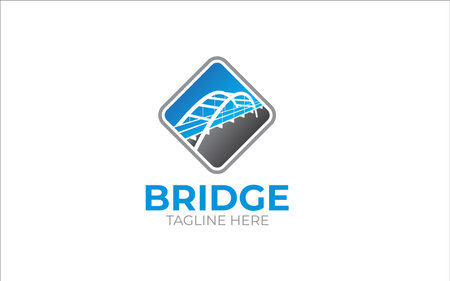 Illustration graphic vector of the bridge concept logo design templateのイラスト素材