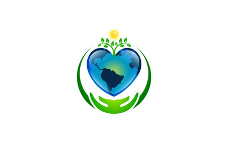 Illustration graphic vector of a happy earth day for environment safety celebration logo design templateのイラスト素材