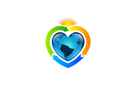 Illustration graphic vector of a happy earth day for environment safety celebration logo design templateのイラスト素材