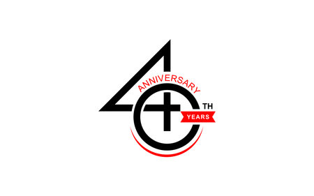Illustration vector graphic of 40 years, Forty years celebrating anniversary logo design templateのイラスト素材