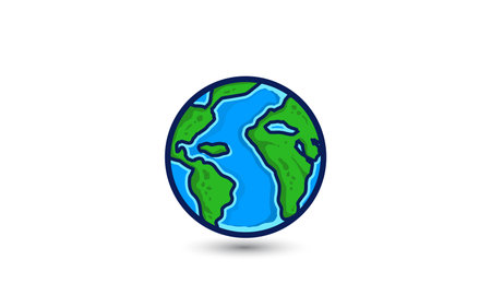 Illustration vector graphic of earth globe, world map icon concept design template
のイラスト素材
