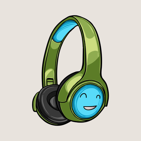 Vector illustration doodle of a cute headphone.のイラスト素材