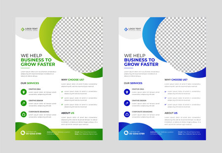Corporate business flyer template template, Creative digital marketing agency layoutのイラスト素材