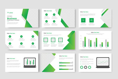 Corporate Business presentation slides template design, business planPwoerPoint template or booklet company profile, aannual reportのイラスト素材