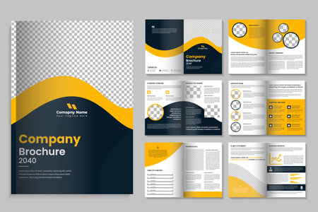 Creative corporate business brochure template design and brochure editable template layout, business portfolio, Project proposalのイラスト素材