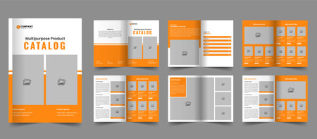 Product Catalog template and product showcase catalogue or brochure layout designのイラスト素材