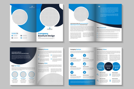 Creative company brochure template design and Business Proposal layout design, company profile, business portfolio templateのイラスト素材