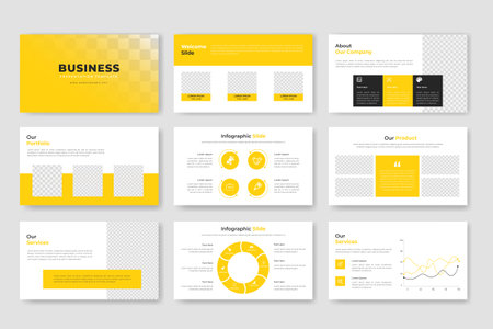 Modern Business presentation slides template design. Use for modern keynote presentation background, brochure layout designのイラスト素材