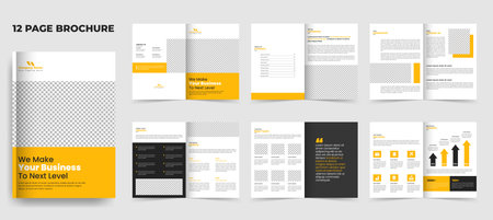Corporate Business Brochure Design Template, Company Profile, annual report layout designのイラスト素材