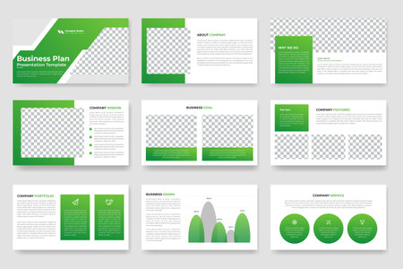 Creative Business presentation slides template or business presentation template, modern keynote presentation, project proposal presentation templateのイラスト素材