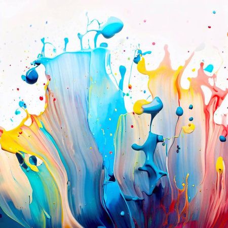 Abstract rainbow paint wallpaper background design generative aiの素材
