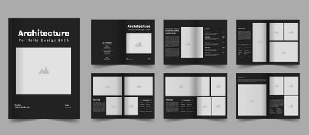 Architecture portfolio interior portfolio design portfolio template designのイラスト素材