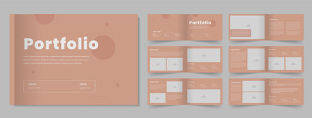 Landscape architecture portfolio layout design portfolio magazine templateのイラスト素材