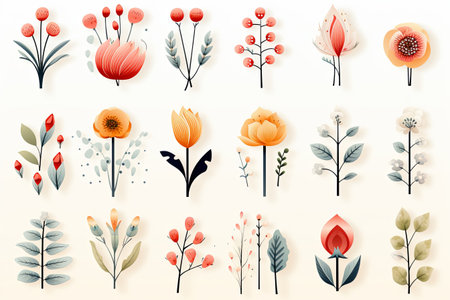 Floral inspirational printable sticker clipart illustrationの素材