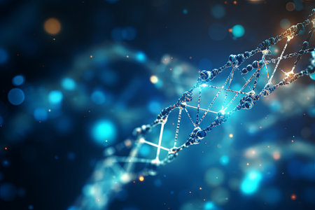 Digital healthcare human dna futuristic technology and molecular genetic science, genome biotechnologyの素材