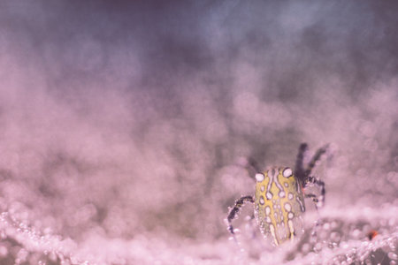 green spider building it webの写真素材