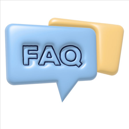 3d rendering faq icon, question mark with bubble chat, minimal style. FAQ 3D text