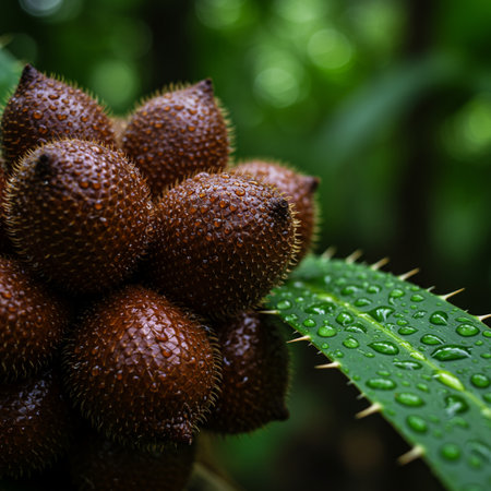 Salak fruit (Salacca zalacca) with water dropの素材