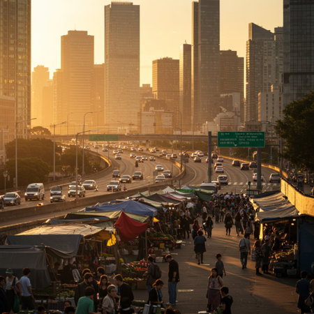 Unidentified people on the street in Hong Kong.の素材