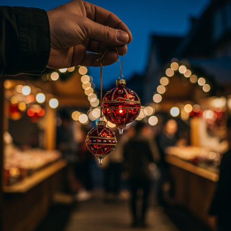 Christmas market in Strasbourg, Alsace region of France.の素材