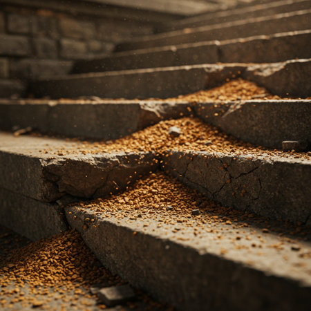 Stairway in the old town. Selective focus. Shallow depth of fieldの素材