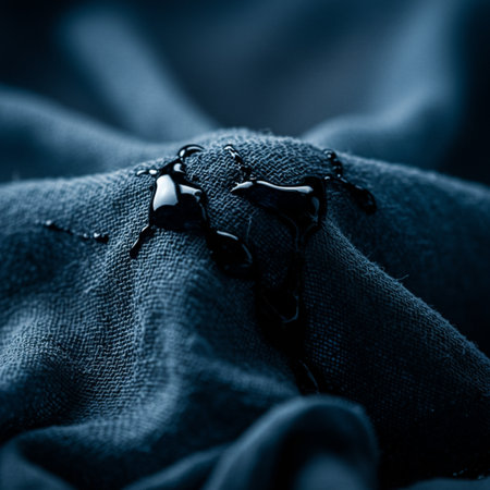 abstract background of blue fabric, closeup of photo with shallow depth of fieldの素材