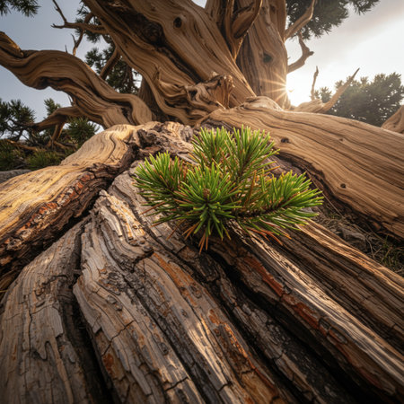Pine tree in Sequoia National Park, California, USAの素材